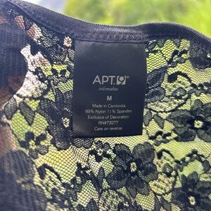 Apt. 9 Black Floral Lace Top